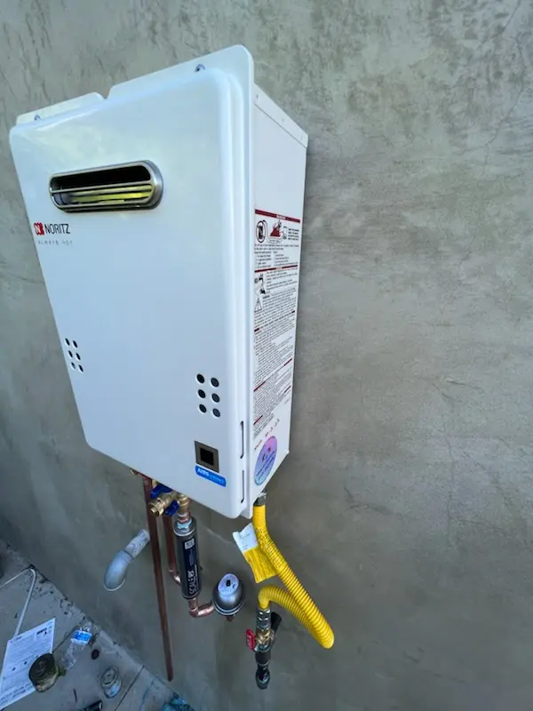 Tankless water heater installation for Willow Chase homes